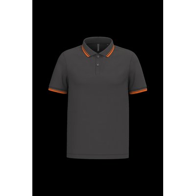Polo manga corta hombre Dark Grey / Orange S
