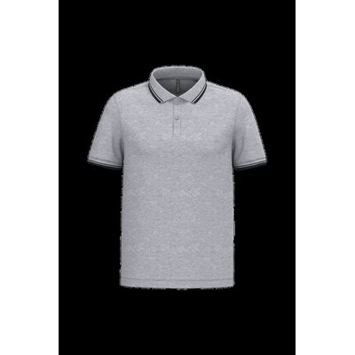 Polo manga corta hombre Oxford Grey / Black 3Xl