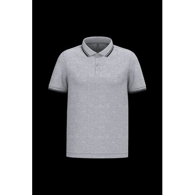 Polo manga corta hombre Oxford Grey / Black S