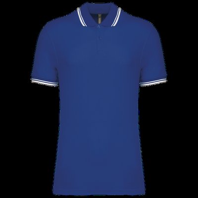 Polo manga corta hombre Royal Blue / White 4XL