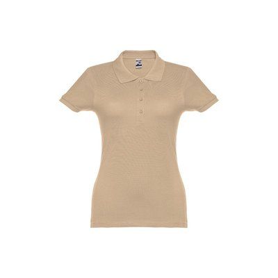 Polo Manga Corta de Mujer Marrón claro XXL