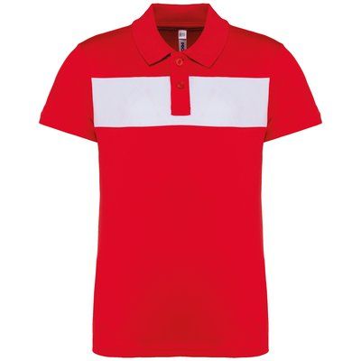 Polo de manga corta para niños Rojo / Blanco 6/8 ans