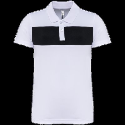 Polo de manga corta para niños White / Black 4/6 Ans