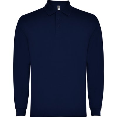 Polo Manga Larga con Cuello y Puños Acanalados Marino XL