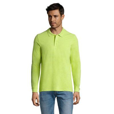 Polo Manga Larga Hombre 180g Apple Green Xl