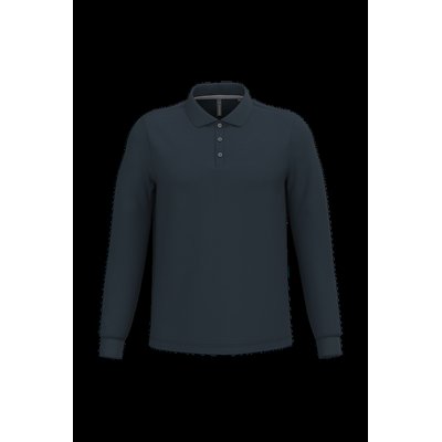 Polo manga larga hombre algodón piqué Navy M