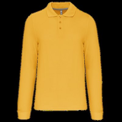 Polo manga larga hombre algodón piqué Yellow S