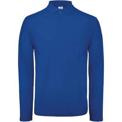 Polo manga larga hombre algodón Royal Blue M