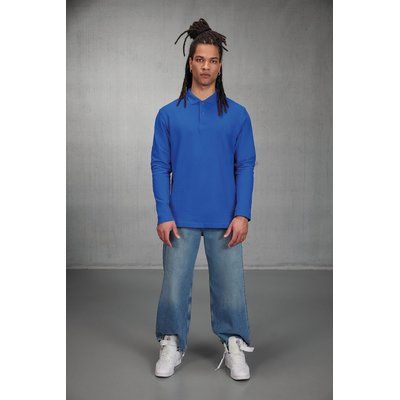 Polo manga larga hombre algodón