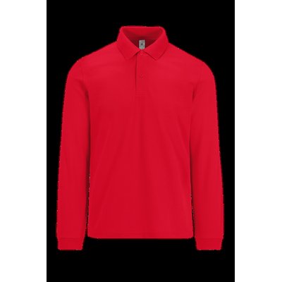 Polo manga larga hombre básico Red Xxl