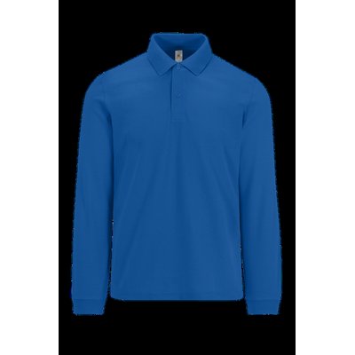 Polo manga larga hombre básico Royal Blue 3Xl