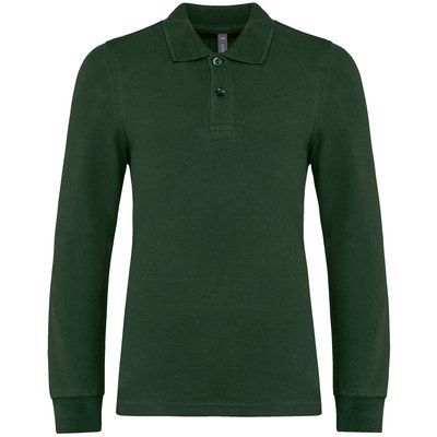 Polo manga larga infantil algodón Forest Green 4/6 ans