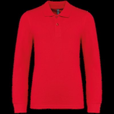 Polo manga larga infantil algodón Red 6/8 Ans