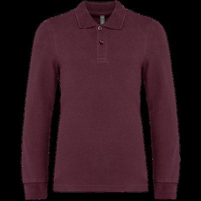 Polo manga larga infantil algodón Wine 10/12 Ans