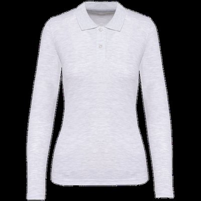 Polo manga larga mujer algodón lavable Ash Heather 3XL