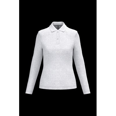 Polo manga larga mujer algodón lavable Ash Heather Xl