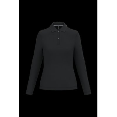 Polo manga larga mujer algodón lavable Black Xxl