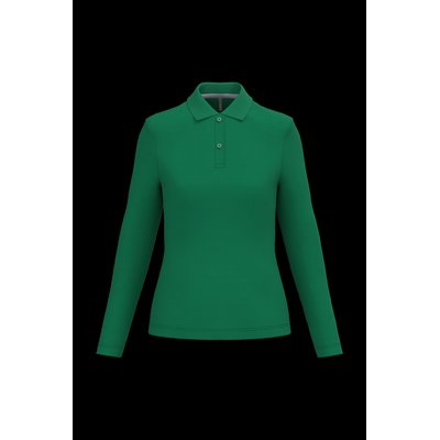 Polo manga larga mujer algodón lavable Kelly Green 3Xl
