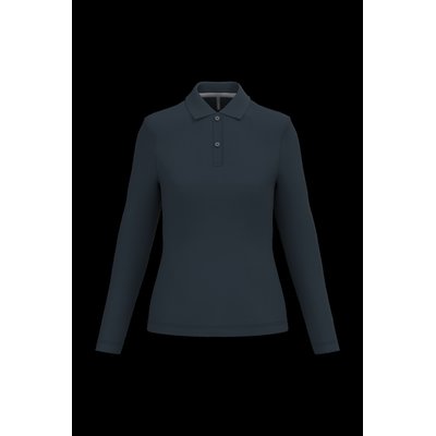 Polo manga larga mujer algodón lavable Navy M
