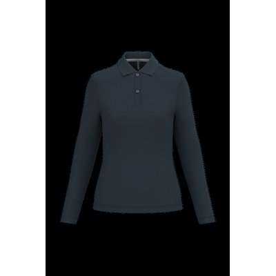 Polo manga larga mujer algodón lavable Navy S