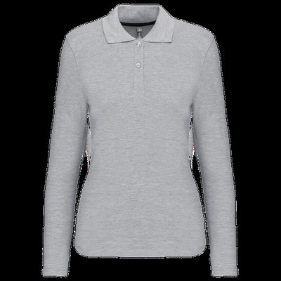 Polo manga larga mujer algodón lavable Oxford Grey XL