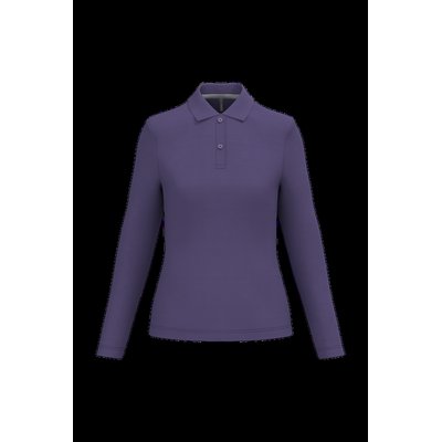 Polo manga larga mujer algodón lavable Purple L