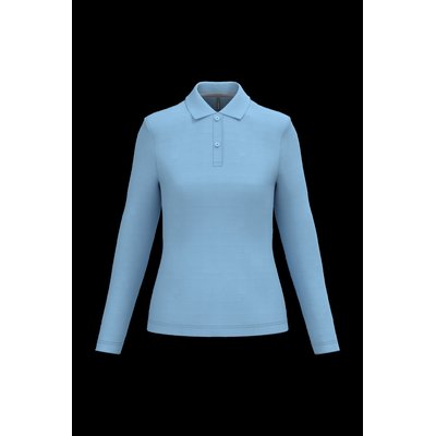 Polo manga larga mujer algodón lavable Sky Blue Xxl