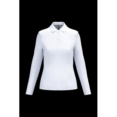 Polo manga larga mujer algodón lavable White Xxl