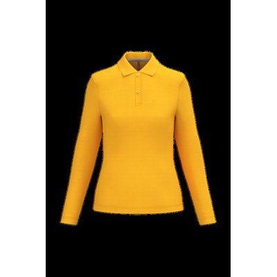 Polo manga larga mujer algodón lavable Yellow L