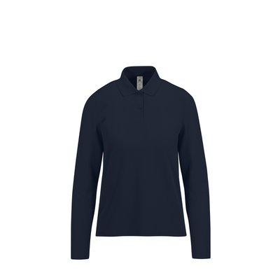 Polo manga larga mujer algodón Navy XXL