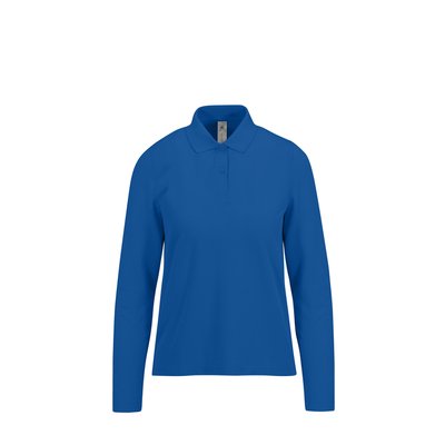 Polo manga larga mujer algodón Royal Blue S