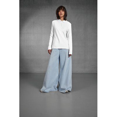 Polo manga larga mujer algodón