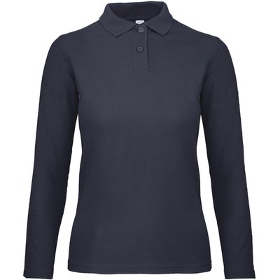 Polo manga larga mujer punto piqué Navy XS