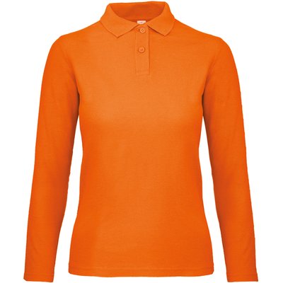 Polo manga larga mujer punto piqué Orange XL
