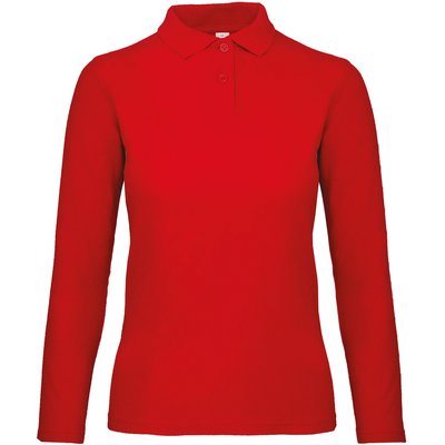 Polo manga larga mujer punto piqué Red Xs