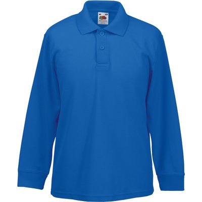 Polo manga larga niños Royal Blue 9/11 ans