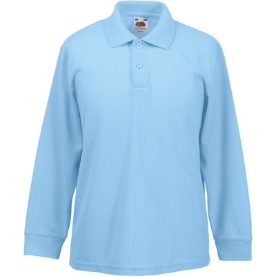 Polo manga larga niños Sky Blue 3/4 ans