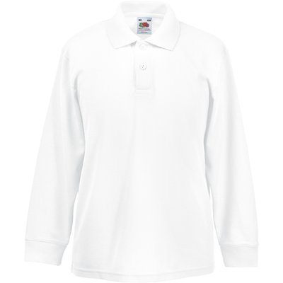 Polo manga larga niños White 14/15 Ans