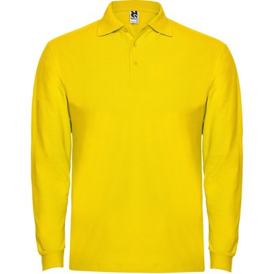 Polo Manga Larga con Puños Amarillo L