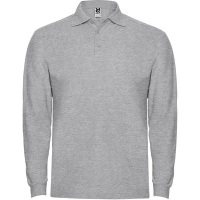 Polo Manga Larga con Puños Gris Vigore 4Xl