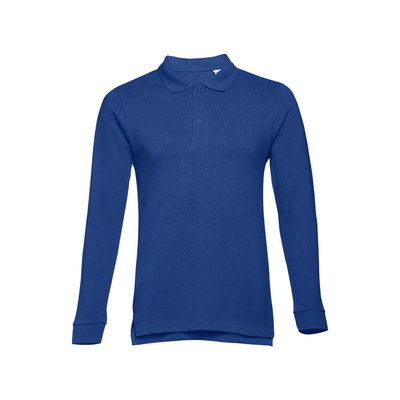 Polo de manga larga Unisex Azul Royal 3XL