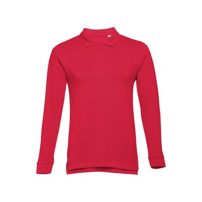 Polo de manga larga Unisex Rojo 3XL