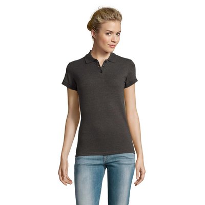 Polo Mujer Algodón 180g Antracita Mezcla Xl