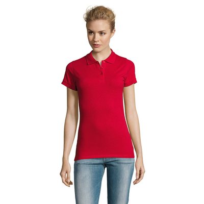 Polo Mujer Algodón 180g Rojo S
