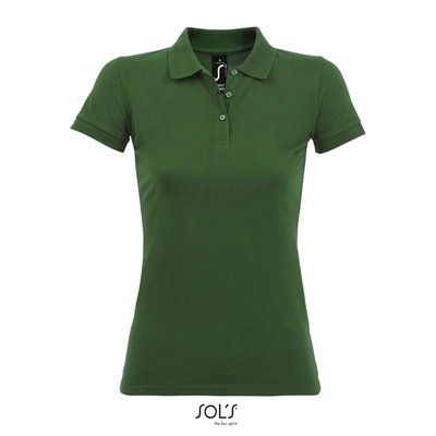 Polo Mujer Algodón 180g Verde Botella Oscuro L