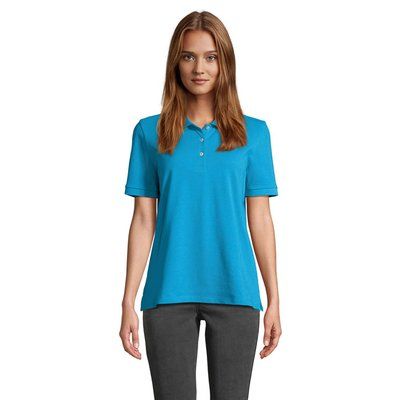 Polo mujer algodón corte cómodo Aqua L