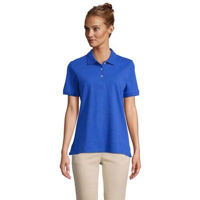 Polo mujer algodón corte cómodo Azul Royal S