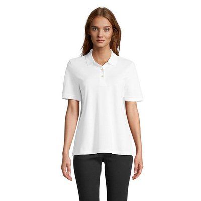 Polo mujer algodón corte cómodo Blanco 3Xl