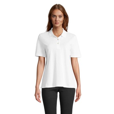 Polo mujer algodón corte cómodo Blanco M