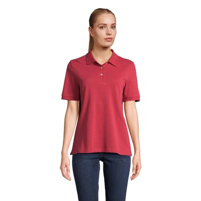 Polo mujer algodón corte cómodo Folk Red Twin Xs